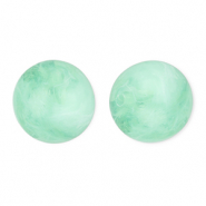16 mm acryl kralen rond Mint green-marble