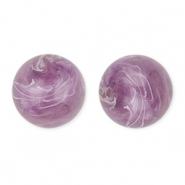 16 mm acryl kralen rond Purple-brown-marble
