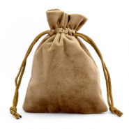 Sieraad zakje velvet Brown