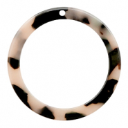 Resin hangers rond 35mm Creme-black