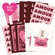 BY31&reg; Sieraden kaartjes assorti Pink-dark brown-white