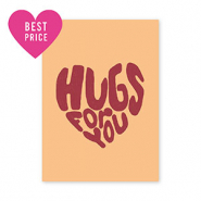 BY31&reg; Sieraden kaartjes "Hugs for you" Peachy orange-rust red