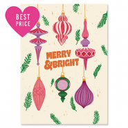 BY31&reg; Sieraden kaartjes "Merry & Bright" Off white-pink-purple-dark green
