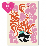 BY31® Sieraden kaartjes bloemen Off white-red-pink-black