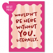 BY31® Sieraden kaartjes "Wouldn't be here" Pink-burgundy red-peach