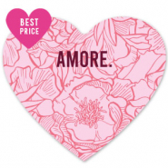 Sieraden kaartjes Hart "amore" Pink