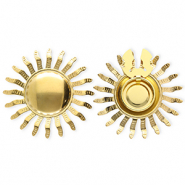 Roestvrij stalen (RVS) Stainless steel button covers zon Gold