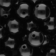 16 mm DQ acryl kralen shiny Black