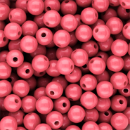 8 mm DQ acryl kralen shiny Pink lemonade 16-1735 TCX