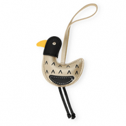 Statement hangers eend Golden taupe-black-dark yellow