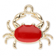 Bedels metaal krab Gold-red