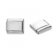Roestvrij stalen (RVS) Stainless steel Italian charms losse schakels Silver
