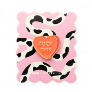 BY31&reg; Pin "Fuck this" op kaartje Light pink-black-white-coral-gold