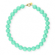 BY31&reg; 16mm acryl kralenkettingen shiny Cabbage blue 13-5714 TCX-gold