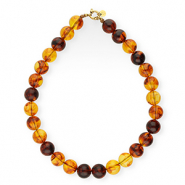 BY31&reg; 16mm acryl kralenkettingen shiny Brown amber-gold