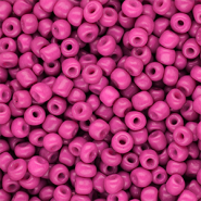 Glaskralen Rocailles 6/0 (4mm) Hot pink