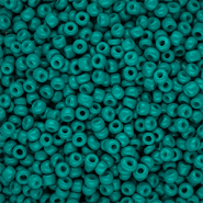 Glaskralen Rocailles 8/0 (3mm) Teal green