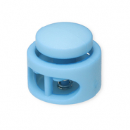 Gekleurde onderdelen koordstopper rond Light blue