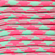 Trendy paracord 6.5mm Hot pink-mint green