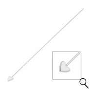 BY31® Roestvrij stalen (RVS) Stainless steel onderdelen nietstiften met hart 70mm Silver