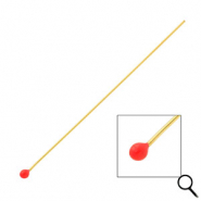 BY31® Roestvrij stalen (RVS) Stainless steel onderdelen nietstiften met bolletje 70mm Gold-red