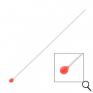 BY31® Roestvrij stalen (RVS) Stainless steel onderdelen nietstiften met bolletje 70mm Silver-red