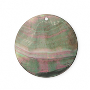 Schelp hangers specials rond Dark grey-white