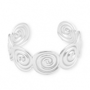 Roestvrij stalen (RVS) Stainless steel armbanden bangle spiralen Silver
