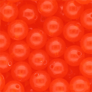 14 mm DQ&reg; acryl kralen shiny Vermillion red