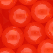 20 mm DQ&reg; acryl kralen shiny Vermillion red