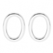 BY31&reg; Roestvrij stalen (RVS) Stainless steel oorbellen&nbsp;/&nbsp;oorstekers ovaal Silver