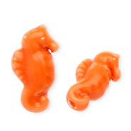 Kralen keramiek zeepaardje Dark orange