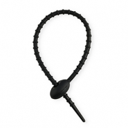 Gekleurde onderdelen siliconen tie wrap Black