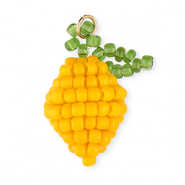 BY31® Bedels van glaskralen citroen Warm yellow-green