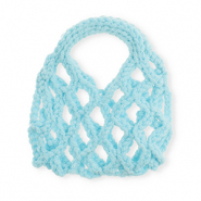 Handgemaakte gehaakte tasjes Light blue