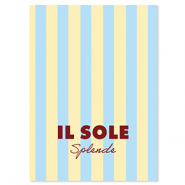 BY31&reg; Sieraden kaartjes "Il sole splende" Yellow-light blue-mahogany red