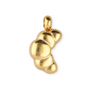 BY31&reg; Roestvrij stalen (RVS) Stainless steel bedels croissant Gold