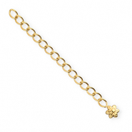 BY31&reg; Roestvrij stalen (RVS) stainless steel onderdelen verlengketting set bloem Gold