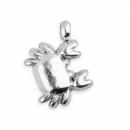 BY31® Roestvrij stalen (RVS) Stainless steel bedels krab Silver