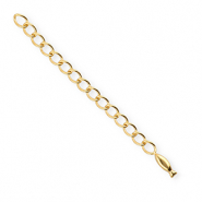 BY31&reg; Roestvrij stalen (RVS) stainless steel onderdelen verlengketting set vis Gold