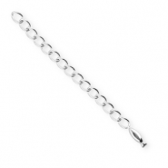 BY31® Roestvrij stalen (RVS) stainless steel onderdelen verlengketting set vis Silver