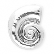 Roestvrij stalen (RVS) Stainless steel statement broches slak Silver