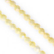 Top Facet kralen rond 6mm Yellow-AB coating