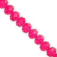 Top Facet kralen 12x9mm disc Cherry pink