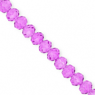 Top Facet kralen 8x6mm disc Purple