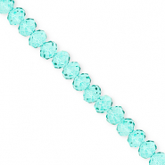 Top Facet kralen 6x5mm disc Turquoise green