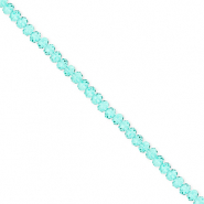 Top Facet kralen 3x2mm disc Turquoise green