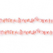 Schelp kralen chipstone Pink