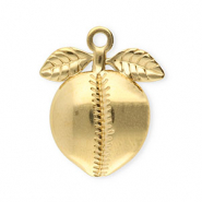 Roestvrij stalen (RVS) Stainless steel bedels perzik Gold