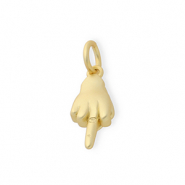 Brass TQ metaal bedels middelvinger Gold